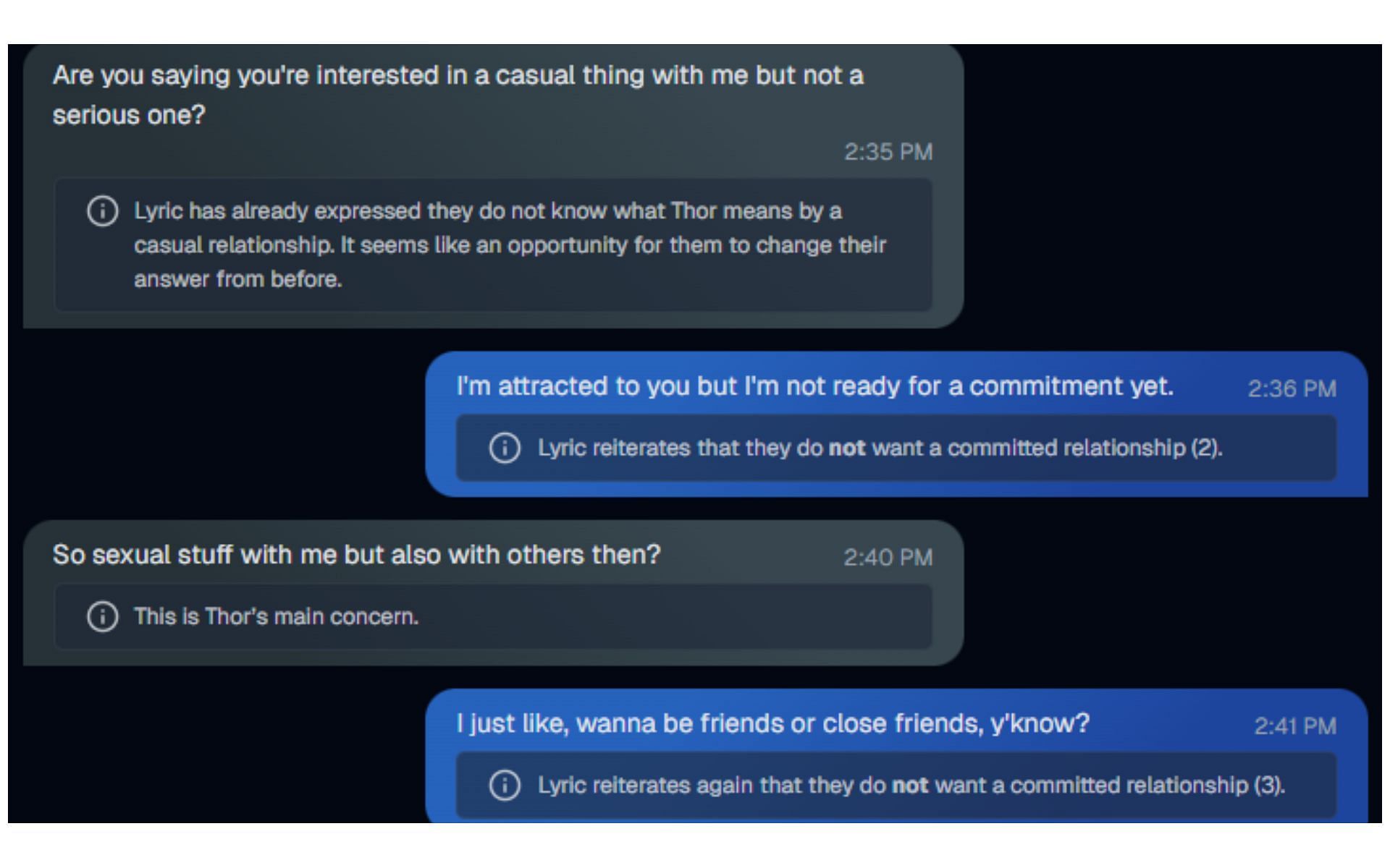 Lyric shared a screenshot of their alleged conversation with Pirate Software (Image via x.com/LyricWulf)